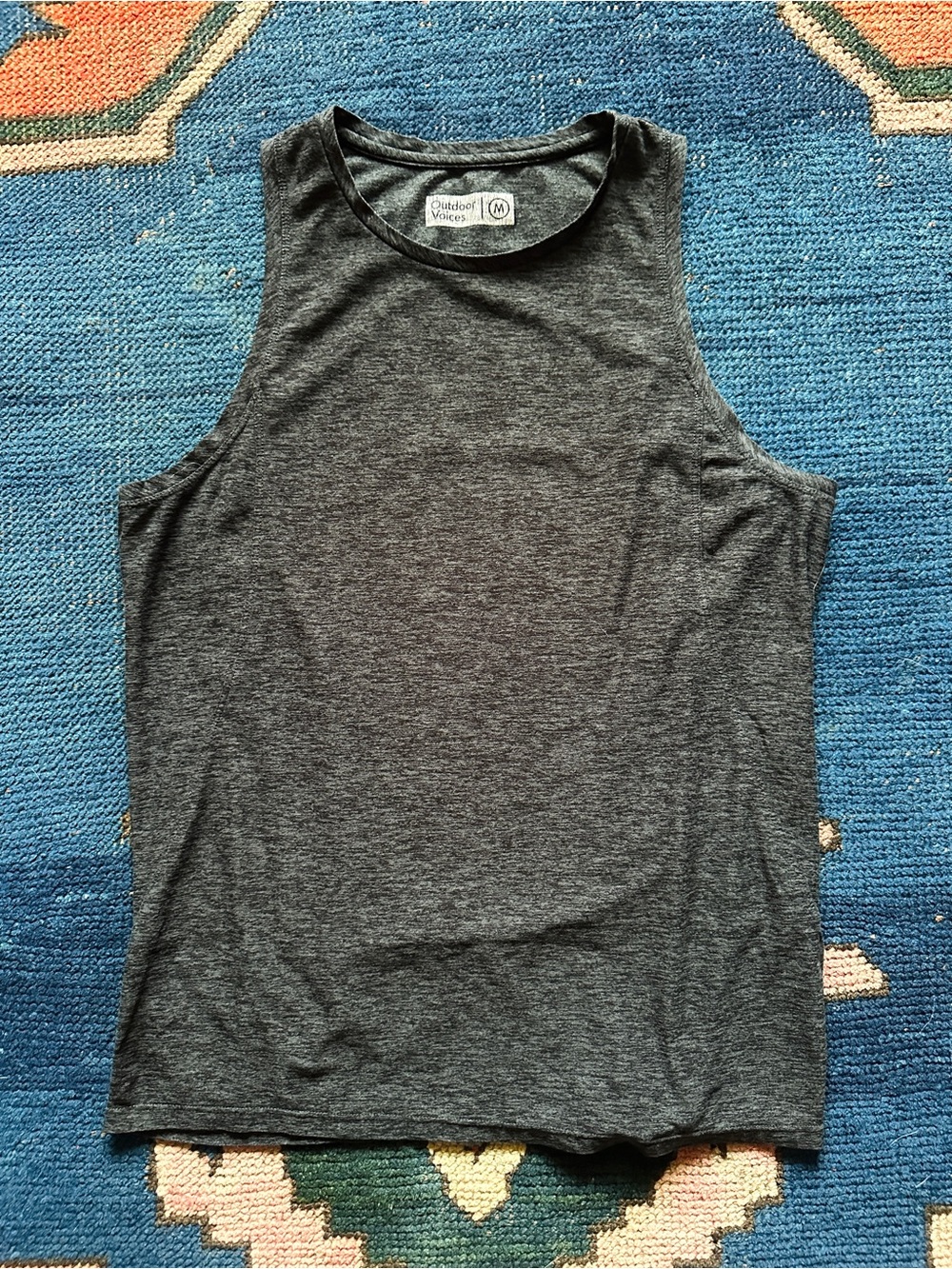 Outdoor Voices Heather Charcoal Grey Crew Tank